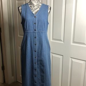 Vintage LL Bean Denim Jumper Dress